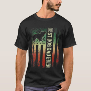 Vintage American Flag Best Cocker Spaniel Dog Dad T-Shirt