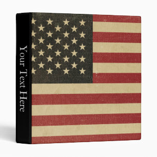 Vintage American Flag Binder