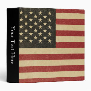 Vintage American Flag Binder