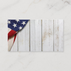 Vintage American Flag Business Card