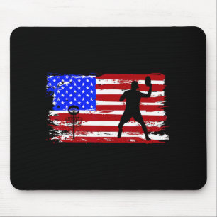 Vintage American Flag Disc Golf Men Women Youth Mouse Pad