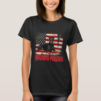 Vintage American Flag Doberman T-Shirt