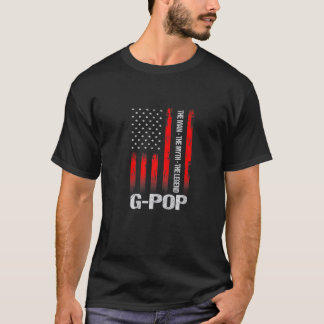 Vintage American Flag G Pop Man Myth Legend Father T-Shirt