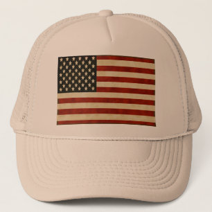Vintage American Flag GIFTS Trucker Hat