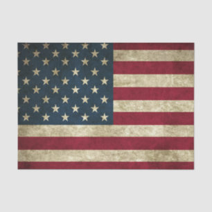Vintage American Flag Grunge Patriotic USA Tissue Paper