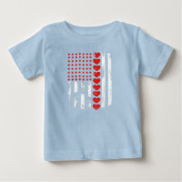 Vintage American Flag Heart Family Matching outfit