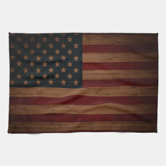 Vintage American Flag Kitchen Towel