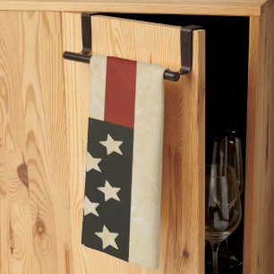 Vintage American Flag Kitchen Towel
