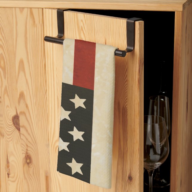 Vintage American Flag Kitchen Towel (Thirds Fold)
