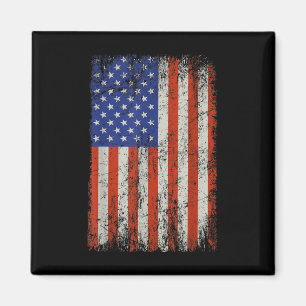 Vintage American Flag Memorial Day Veterans Magnet