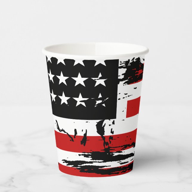 Vintage American Flag  Paper Cups (Left)