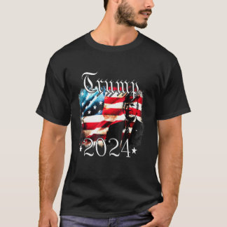 Vintage American Flag Patriotic July 4th Donald Tr T-Shirt