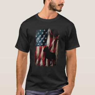 Vintage American flag Pitbull bully dog pit bull T-Shirt