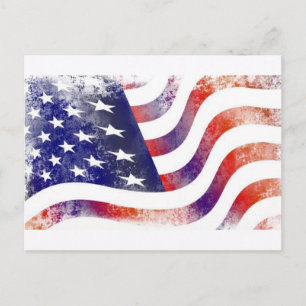 Vintage American Flag Postcard