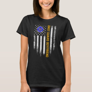Vintage American Flag Proud Coast Guard Veteran Bo T-Shirt