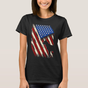 Vintage American Flag Retro German Shepherd Dog 4t T-Shirt