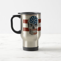 Vintage American Flag Skull
