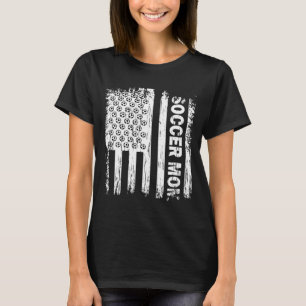 Vintage American Flag Soccer Mom Football Fans Wom T-Shirt