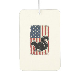 Vintage American Flag Squirrel Patriotic Shirt Des Air Freshener