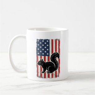 Vintage American Flag Squirrel Patriotic Shirt Des Coffee Mug