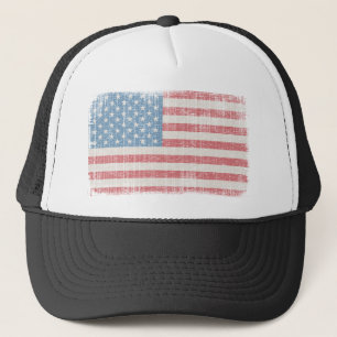 Vintage American Flag Trucker Hat