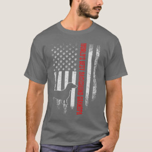 Vintage American Flag Worlds Best Dachshund Grandp T-Shirt