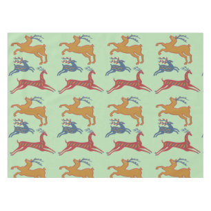 Vintage American Folk Art Deer Custom Colour Tablecloth