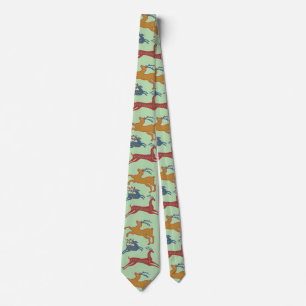 Vintage American Folk Art Deer Custom Colour Tie