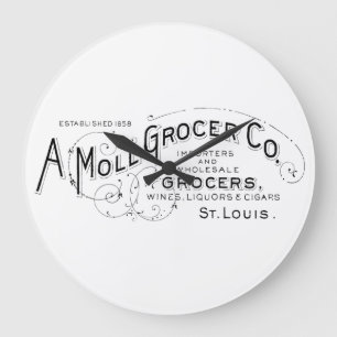 Vintage American Grocer Ad Large Clock