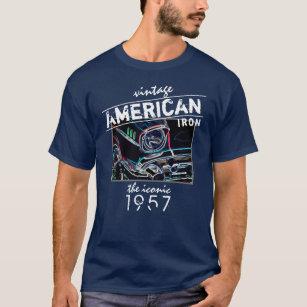 Vintage American Iron Iconic 1957 Chevy Car T-Shirt