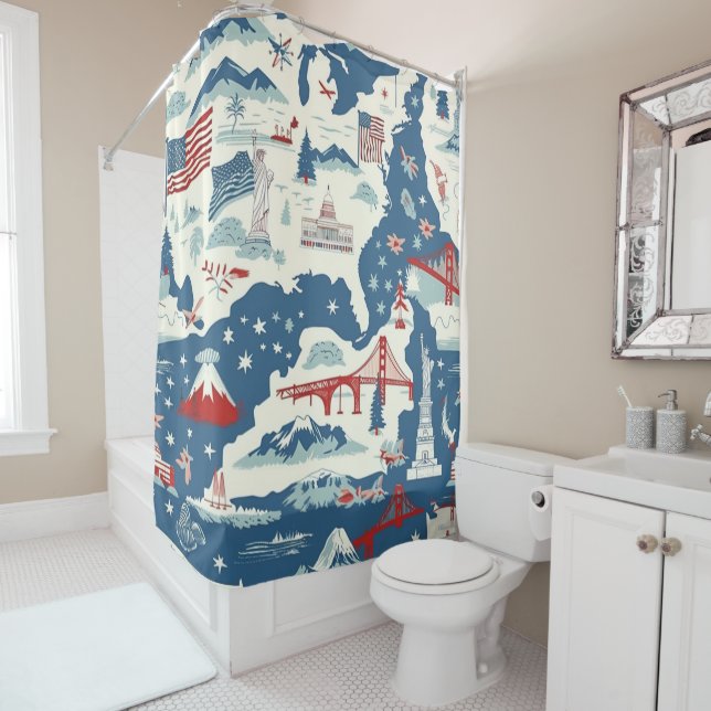Vintage American Landmark Pattern (2) (In Situ)