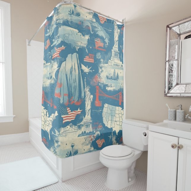 Vintage American Landmark Pattern (3) (In Situ)