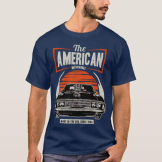 Vintage American Muscle Car Motorcycle gift boy fu T-Shirt