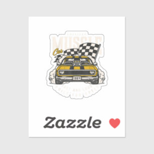 Vintage American Muscle Car Racing Flag