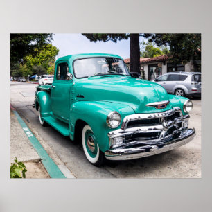 vintage American pick up truck Poster