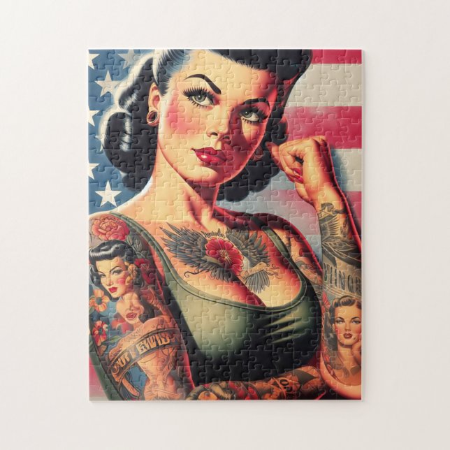 Vintage American Pin-up Jigsaw Puzzle (Vertical)