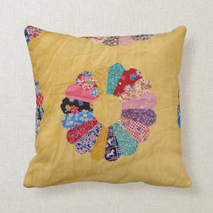 Vintage American Quilt Throw Pillow