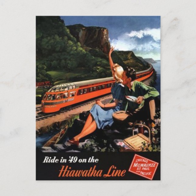 Vintage American Railway, USA - Postcard (Front)