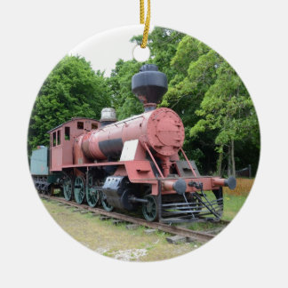 Vintage American Steam Locomotive Ceramic Ornament