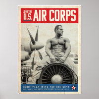 Vintage American US Air Corps Recruitment