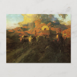 Vintage American West, Overland Trail by Johnson Postcard