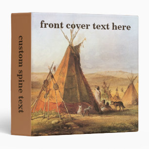 Vintage American West, Teepees on Plain by Bodmer Binder