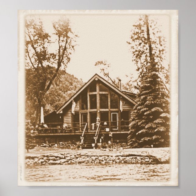 vintage americana cabin print (Front)