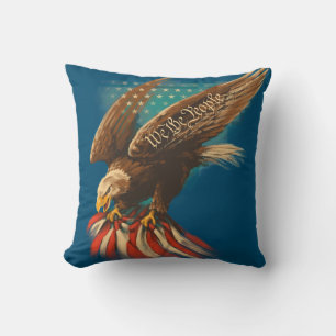 Vintage Americana Throw Pillow