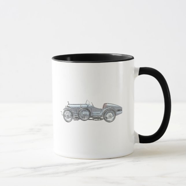 Vintage Amilcar Race Car Illustration Mug (Right)