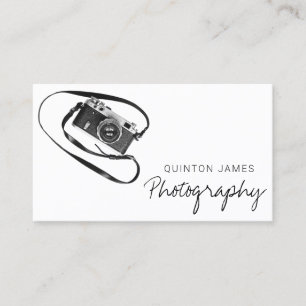 Vintage Analog Camera Photography Business Card