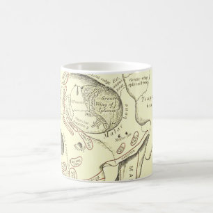Vintage Anatomy Anterolateral region of the skull Coffee Mug