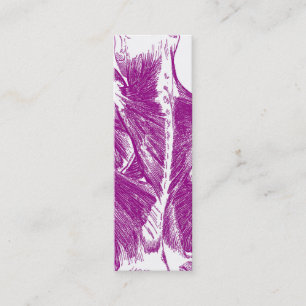 Vintage Anatomy   Back Muscles   Purple Mini Business Card