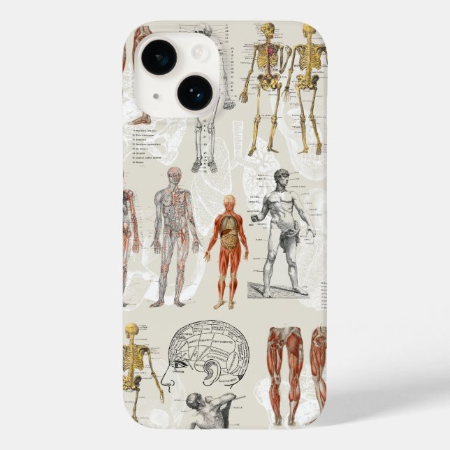 Vintage Anatomy Biology Illustrations Case-Mate iPhone Case (Back)