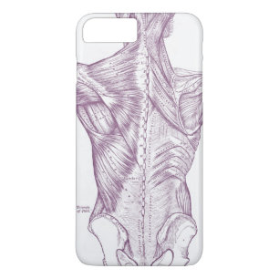 Vintage Anatomy Drawing Back Muscles Purple Case-Mate iPhone Case